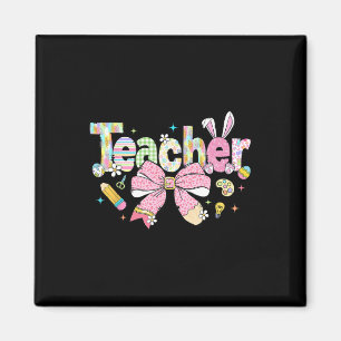 Aimant Enseignant Bunny Bow Coquette crayon Jours de Pâqu