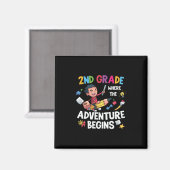Aimant Enseignant de 2e année 2e année Aventure commence (Recto/Verso)