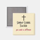 Aimant Enseignant de l'école du dimanche (Recto/Verso)