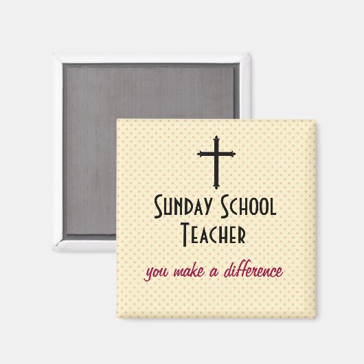 Aimant Enseignant de l'école du dimanche (Recto/Verso)