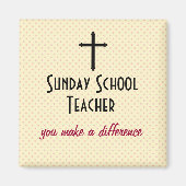 Aimant Enseignant de l'école du dimanche (Devant)