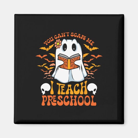 Aimant Enseignant de maternelle Halloween Fantôme Enseign (Devant)