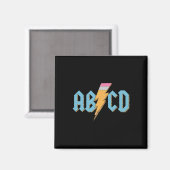 Aimant Enseignant De Roulement De Roche De Crayon Abcd Re (Recto/Verso)