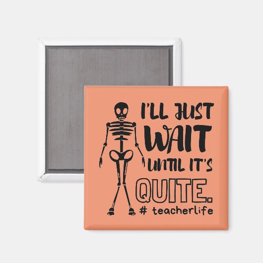 Aimant Enseignant d'Halloween Enseignant d'automne (Recto/Verso)