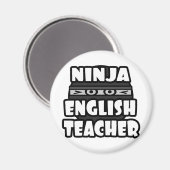 Aimant Enseignant en anglais Ninja (Recto/Verso)