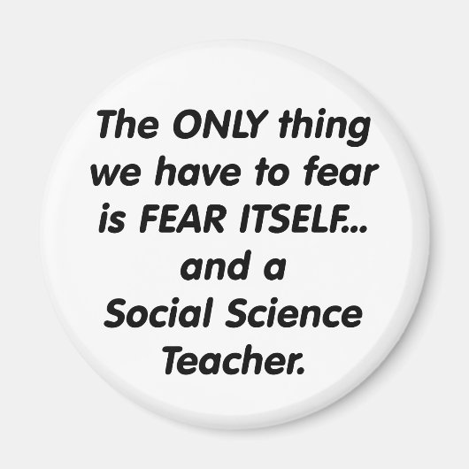 Aimant Enseignant en sciences sociales (Devant)