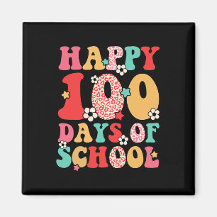 Aimant Enseignant Enfants Retro Super 100 Jours Joyeux 10