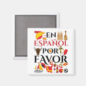Aimant Enseignant Espagnol En Espanol Por Favoriser (Recto/Verso)