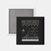 Aimant Enseignant Funky Math Noël Joyeux Noël En Eq Math (Recto/Verso)