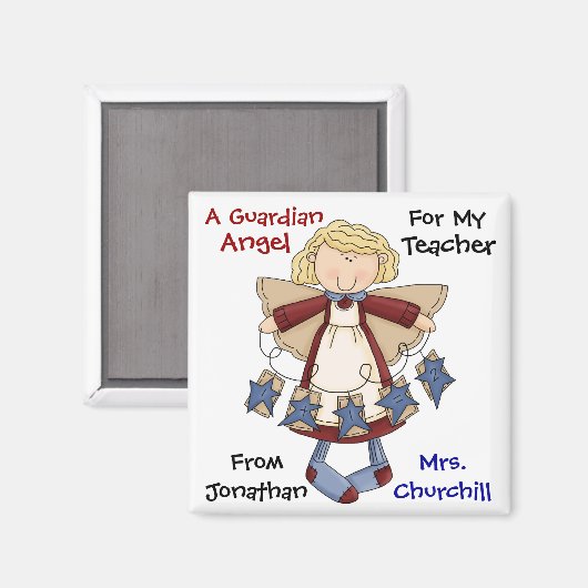 Aimant Enseignant Guardian Angel par SRF (Recto/Verso)