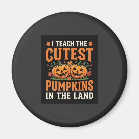 Aimant Enseignant Halloween Citrouilles Les Plus Mignonne (Devant)