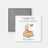 Aimant Enseignant Merci - Cadeau d'appréciation du coeur (Recto/Verso)