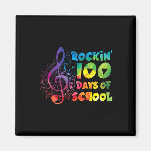 Aimant Enseignant - rockin 100 Jours De Musique Scolaire