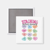 Aimant Enseignant Saint-Valentin Retro Enseignement Soeur (Recto/Verso)