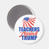 Aimant Enseignants contre Trump Élection 2024 Politique (Recto/Verso)