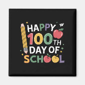 Aimant Enseignants du 100e jour d'école Joyeux 100 jours (Devant)