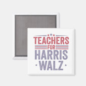 Aimant Enseignants pour Harris Walz Retour à l'élection s (Recto/Verso)