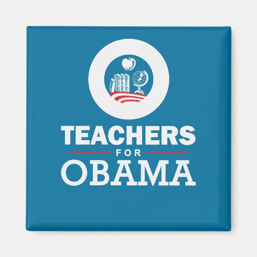 Aimant Enseignants pour Obama (Devant)