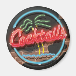 Aimant Enseigne au néon de la discothèque Cocktails