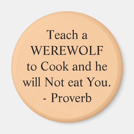 Aimant Enseigner à un WEREWOLF à cuisiner et il ne manger (Devant)