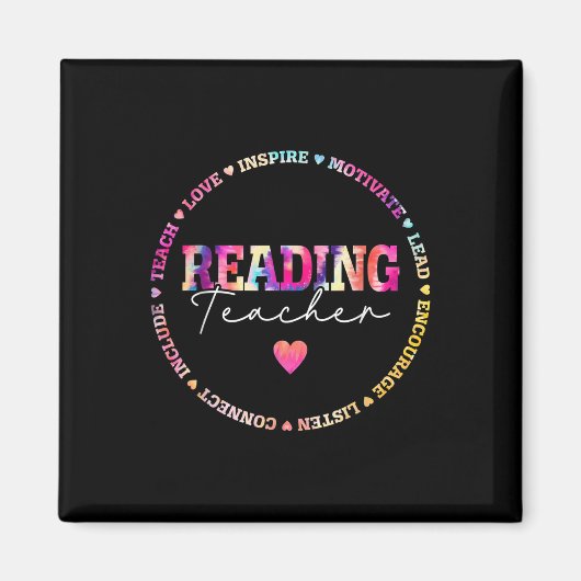 Aimant Enseigner L'Amour Inspirer Lecture Professeur Tie  (Devant)