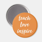 Aimant Enseigner l'inspiration d'amour | Phrase inspirant (Recto/Verso)