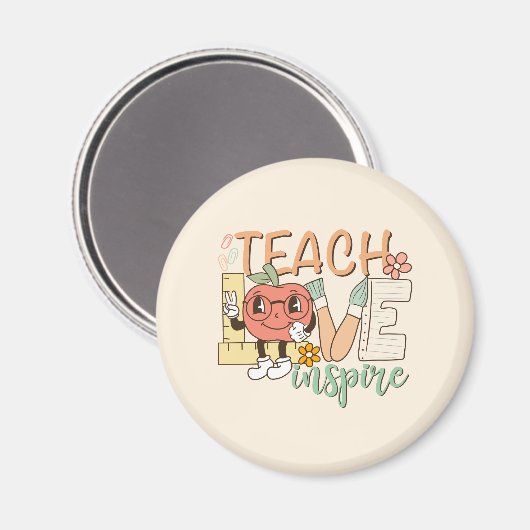Aimant Enseigner l'inspiration de l'amour - fournitures s (Recto/Verso)