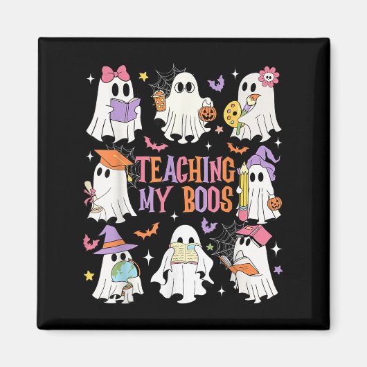 Aimant Enseigner Mes Boos Enseignant Cute Ghost Enseignan (Devant)