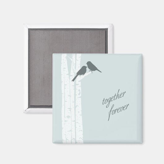 Aimant Ensemble des oiseaux d'amour pour toujours dans un (Recto/Verso)