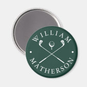 Aimant Ensembles de golf sur mesure Emerald Green et blan (Recto/Verso)
