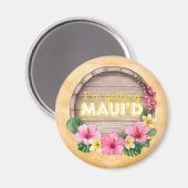 Aimant Enterrement de vie de jeune fille à Hawaii Je vais (Recto/Verso)