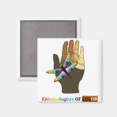 Aimant Entomologistes du logo Color (Recto/Verso)