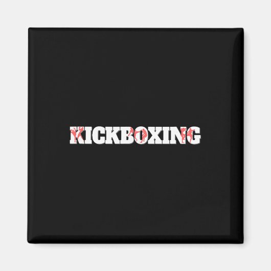 Aimant Entraînement de combat de cage de kickboxing (Devant)