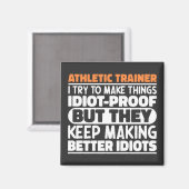 Aimant Entraîneur D'Athlétisme J'Essaie De Rendre Les Cho (Recto/Verso)