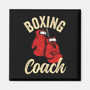Aimant Entraîneur de boxe cool gants rouges kickboxing ki