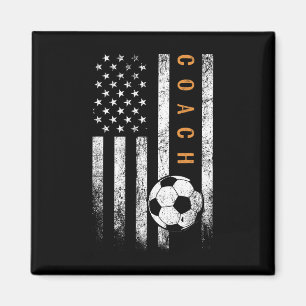 Aimant Entraîneur de football Design de drapeau américain