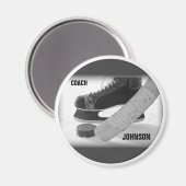 Aimant Entraîneur de hockey sur glace Merci (Recto/Verso)