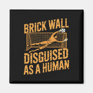Aimant Entraîneur de joueur de football, mur de briques d