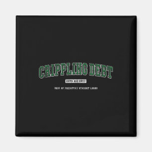 Aimant Entraver la dette' College Style Vert Nouveau dipl