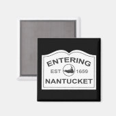 Aimant Entrée Nantucket Est. 1659 Connexion Noir & Blanc (Recto/Verso)