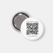 Aimant Entreprise personnalisée Code QR Logo Modèle texte (Recto/Verso)