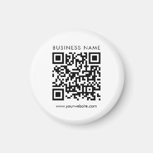 Aimant Entreprise personnalisée Code QR Logo Modèle texte