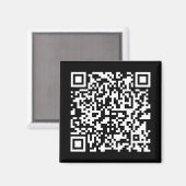 Aimant Entrez l'URL et créez un code QR scannable | Noir (Recto/Verso)