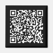 Aimant Entrez l'URL et créez un code QR scannable | Noir (Devant)