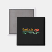 Aimant Enuncier Fun ASL Signal Langue Lire Lire Sourde A (Recto/Verso)