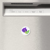 Aimant Enveloppe cadeau florale pourpre (In Situ (Lave-vaisselle))