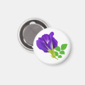 Aimant Enveloppe cadeau florale pourpre (Recto/Verso)