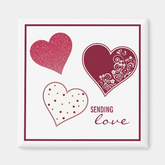 Aimant Envoi d'amour, Valentine (Devant)