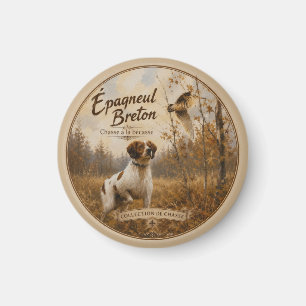 Aimant Épagneul breton et bécasse