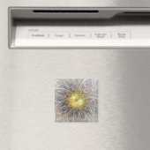 Aimant Épanouissement avec fleur fractale abstraite moder (In Situ (Lave-vaisselle))